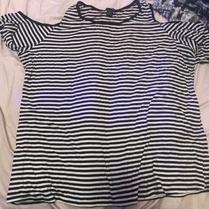 Black and white womens shirt